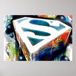 Pôster Superman Estilizado | Logotipo de Grafite urbano