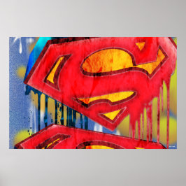 Pôster Superman Estilizado | Logotipo de tinta urbana