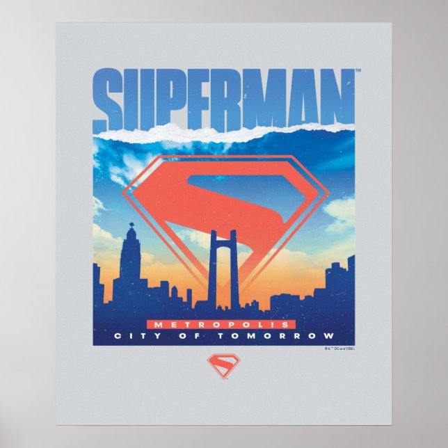 Poster Superman Metropolis Skyline (Frente)
