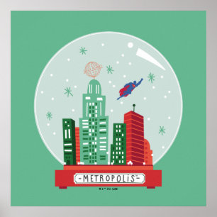 Poster Superman Metropolis Snow Globe Gráfico