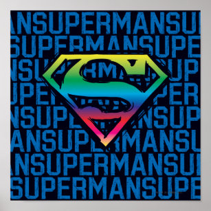 Pôster Superman S-Shield   Logotipo arco-íris