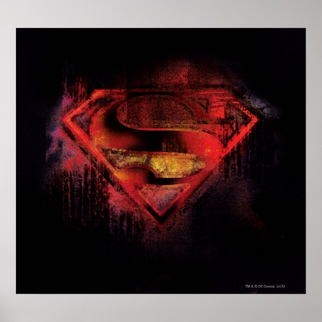 Pôster Superman S-Shield | Logotipo pintado (Frente)