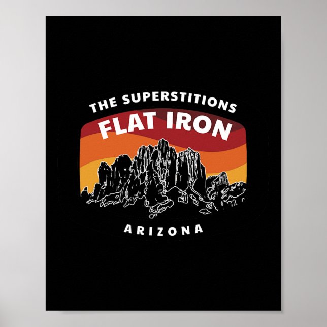 Poster Superstition Flat Iron Arizona Mountain Hiking  (Frente)