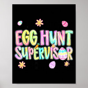 Poster Supervisor de Caça aos Ovos Dia de Páscoa Divertid