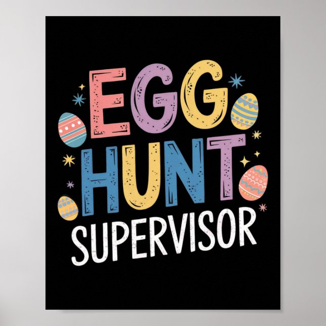 Poster Supervisor de Caça-Ovos - Festa Engraçada de Pásco (Frente)