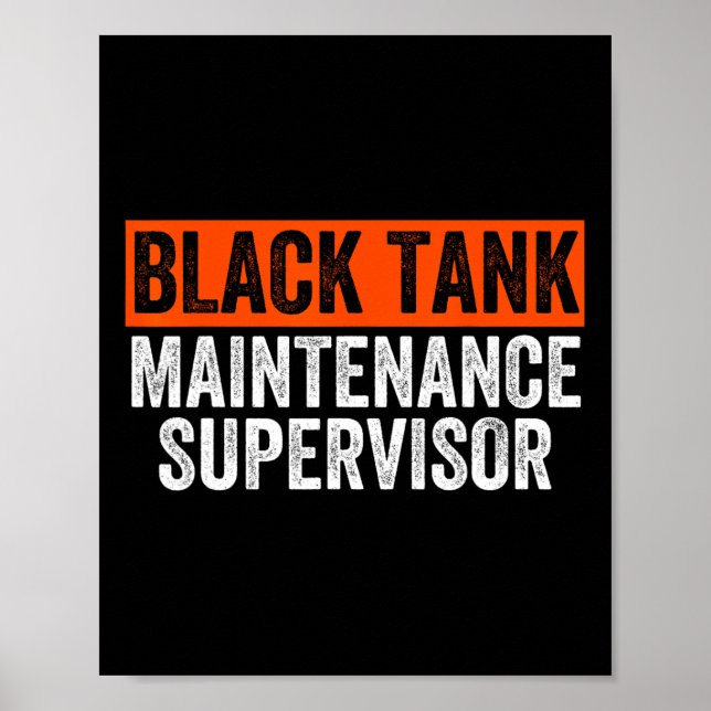 Poster Supervisor de Manutenção de Tanque Preto Camper Di (Frente)