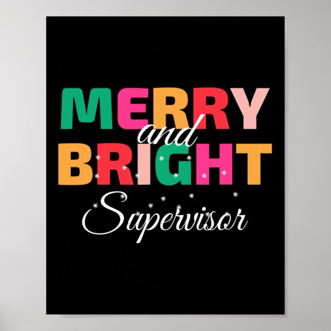 Poster Supervisor De Natal Bright E feliz (Frente)
