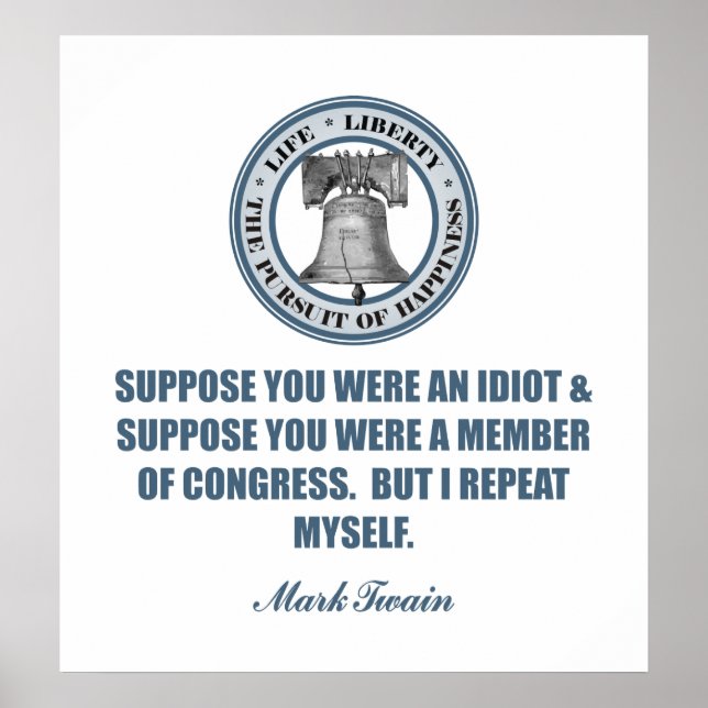 Pôster Suponha que Mark Twain (Frente)