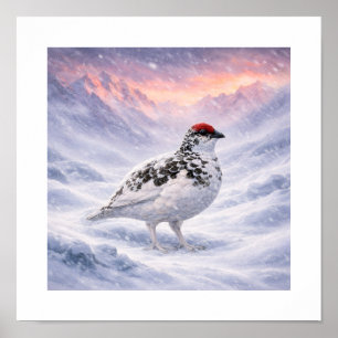 Poster Suportando a Tempestade — Ptarmigan nos Alpes Japo