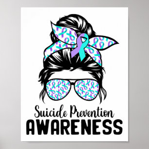 Poster Suportar Awarene de Prevenção Suicida de Bun Sad