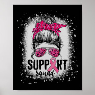 Poster Suportar Cancer da Mama do Guerreiro Rosa-Rosa-Tro