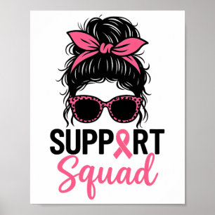 Poster Suportar Cancer da Mama do Guerreiro Rosa-Rosa-Tro