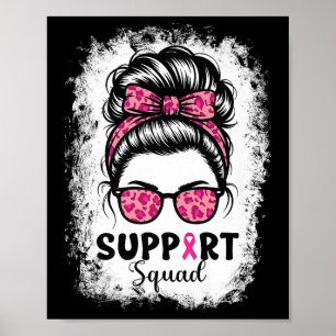 Poster Suportar Cancer da Mama do Guerreiro Rosa-Rosa-Tro