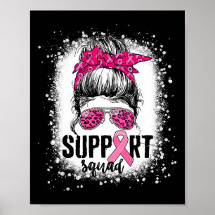 Poster Suportar Cancer da Mama do Guerreiro Rosa-Rosa-Tro