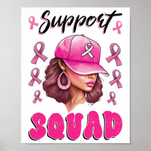 Poster Suportar Cancer da Mama do Guerreiro Rosa-Rosa-Tro