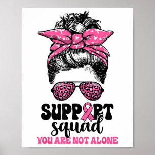 Poster Suportar Cancer da Mama do Guerreiro Rosa-Rosa-Tro