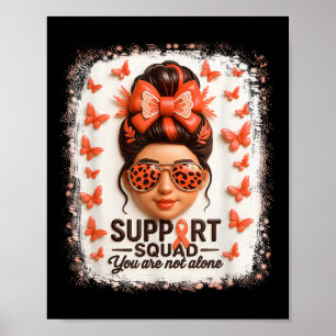 Poster Suportar Leucemia Esquadrão Borboleta Fita Você Nã