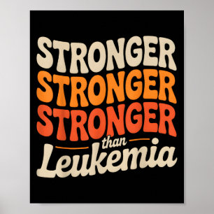 Poster Suportar Leucemia Laranja Esquadrão Cancer Sanguín