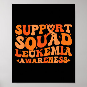 Poster Suportar Leucemia Laranja Esquadrão Cancer Sanguín
