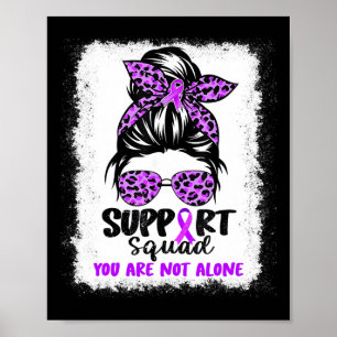 Poster Suportar o Quadrado Mensageiro Bun Purple Warrior