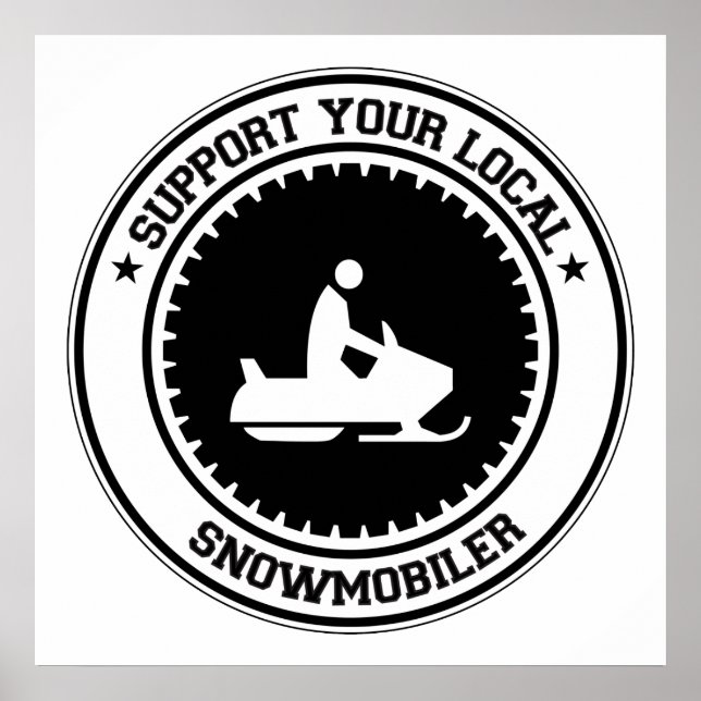 Pôster Suportar o Snowmobiler local (Frente)