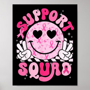 Poster Suportar o sorriso quadrado rosto Cancer Mama Sens