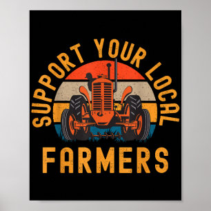 Poster Suportar Os Agricultores Locais, A Fazenda E A Vid