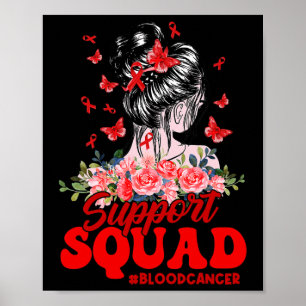 Poster Suportar Sangue de Fita Vermelha com Borboleta Che
