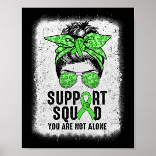 Poster Suportar Saúde Mental Verde do Guerreiro do Bun Me