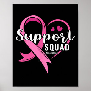 Poster Suporte à Consciência do Cancer da Mama Coração em