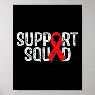 Poster Suporte à Consciência do Cancer Sanguíneo de Teias