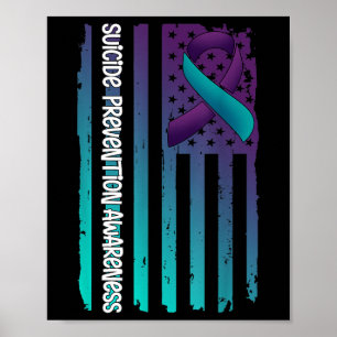 Poster Suporte à Fita da Bandeira Americana Conscientizaç