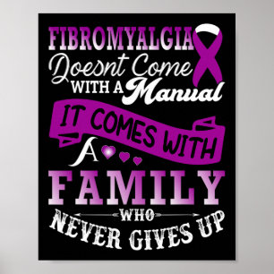 Poster Suporte a Friso Roxo da Família de Sensibilização