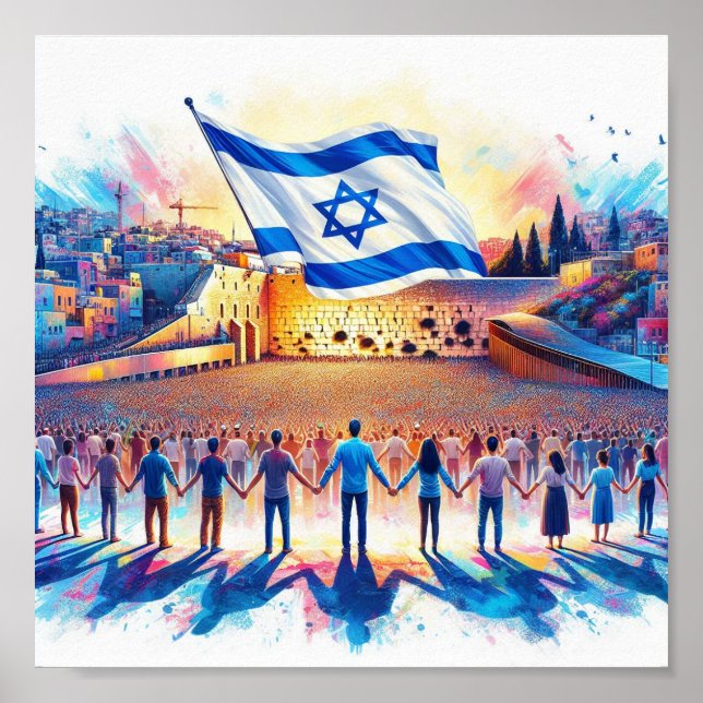 POSTER SUPORTE A ISRAEL STICKER (Frente)
