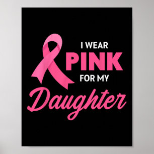 Poster Suporte Ao cancer Eu Visto Rosa Para Minha Fita Fi