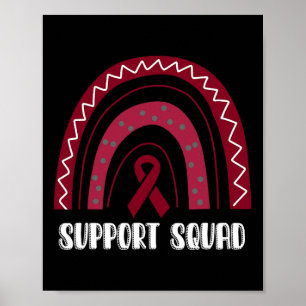 Poster Suporte ao Esquadrão Arco-Íris Borgonha Cérebro An