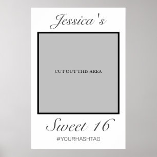 Poster Suporte branco minimalista moderno da foto do doce