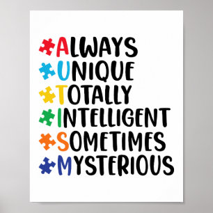 Poster Suporte Colorido a Peece Autismo para Quebra-cabeç