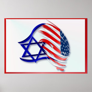 Poster Suporte com sinal da jarda de Israel