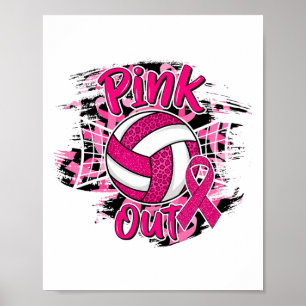 Poster Suporte de Consciência do Cancer da Mama de Volley