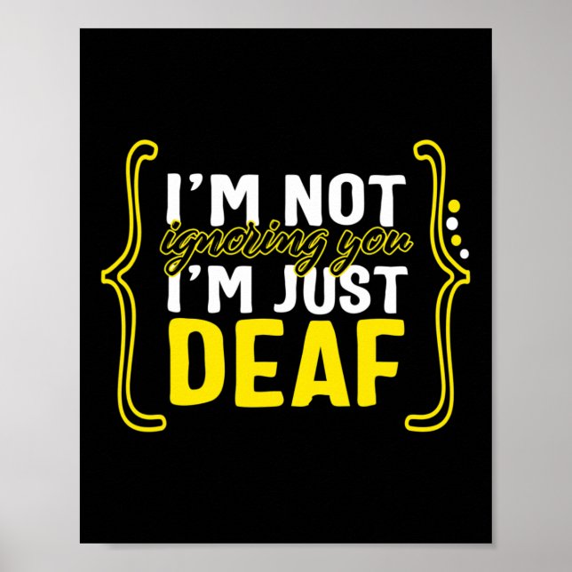 Poster Suporte de Idioma Asl Mês de Consciência Não Ignor (Frente)