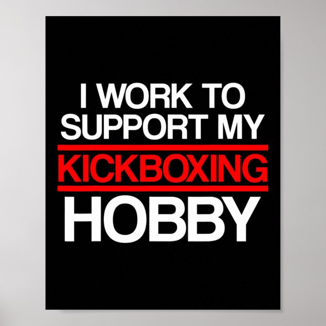 Poster Suporte de Kickboxing Treino de Kick Boxing  (Frente)