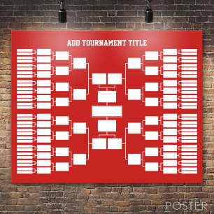 Poster Suporte do competiam dos esportes para 64 equipes