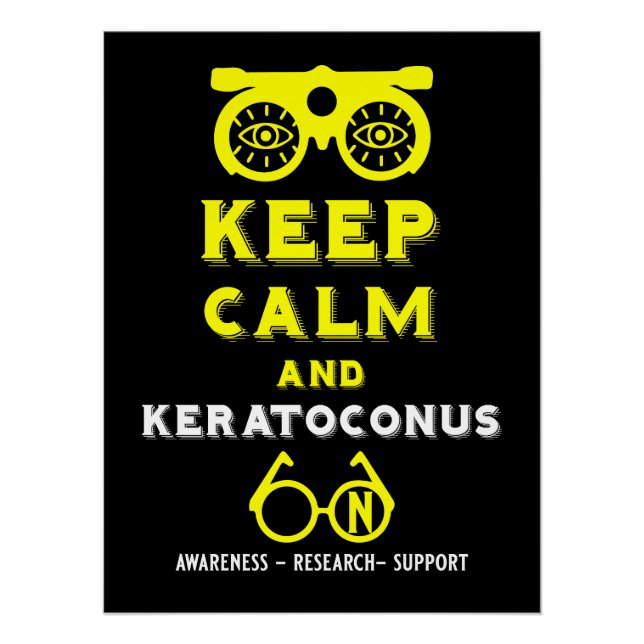 Pôster Suporte E Consciência De Keratoconus (Frente)