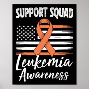 Poster Suporte Esquadra Conscientização Leucemia Laranja
