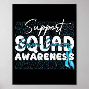 Poster Suporte Esquadrão Conscientização Câncer de Cólon 
