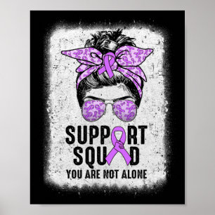 Poster Suporte Esquadrão Mensagem de Arma Guerreiro Roxo