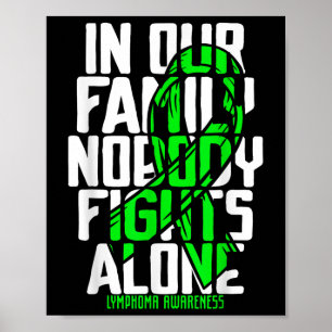 Poster Suporte Familiar Não Hodgkins Linfoma Cancer Aware