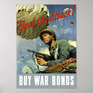 Pôster Suporte o ataque -- Compre ligações de guerra