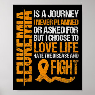 Poster suporte para Leucemia Sensibilização Orange Briso